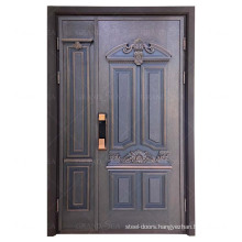 Guatemala Craftsman Cast Aluminum Bulletproof Durable Deformation Resistance Entrance Main Front Security Steel Door